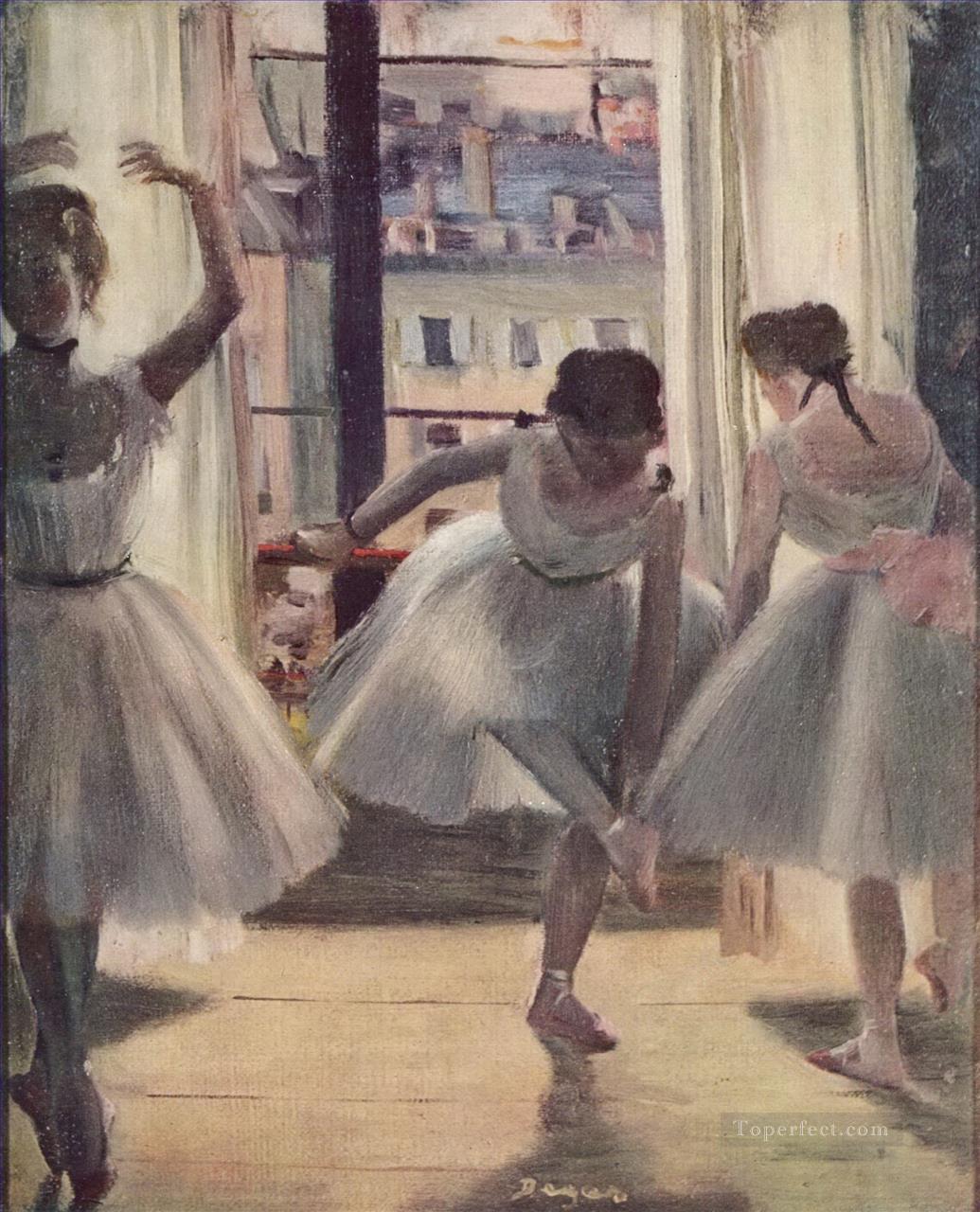 ventana de bailarines de ballet Edgar Degas Pintura al óleo